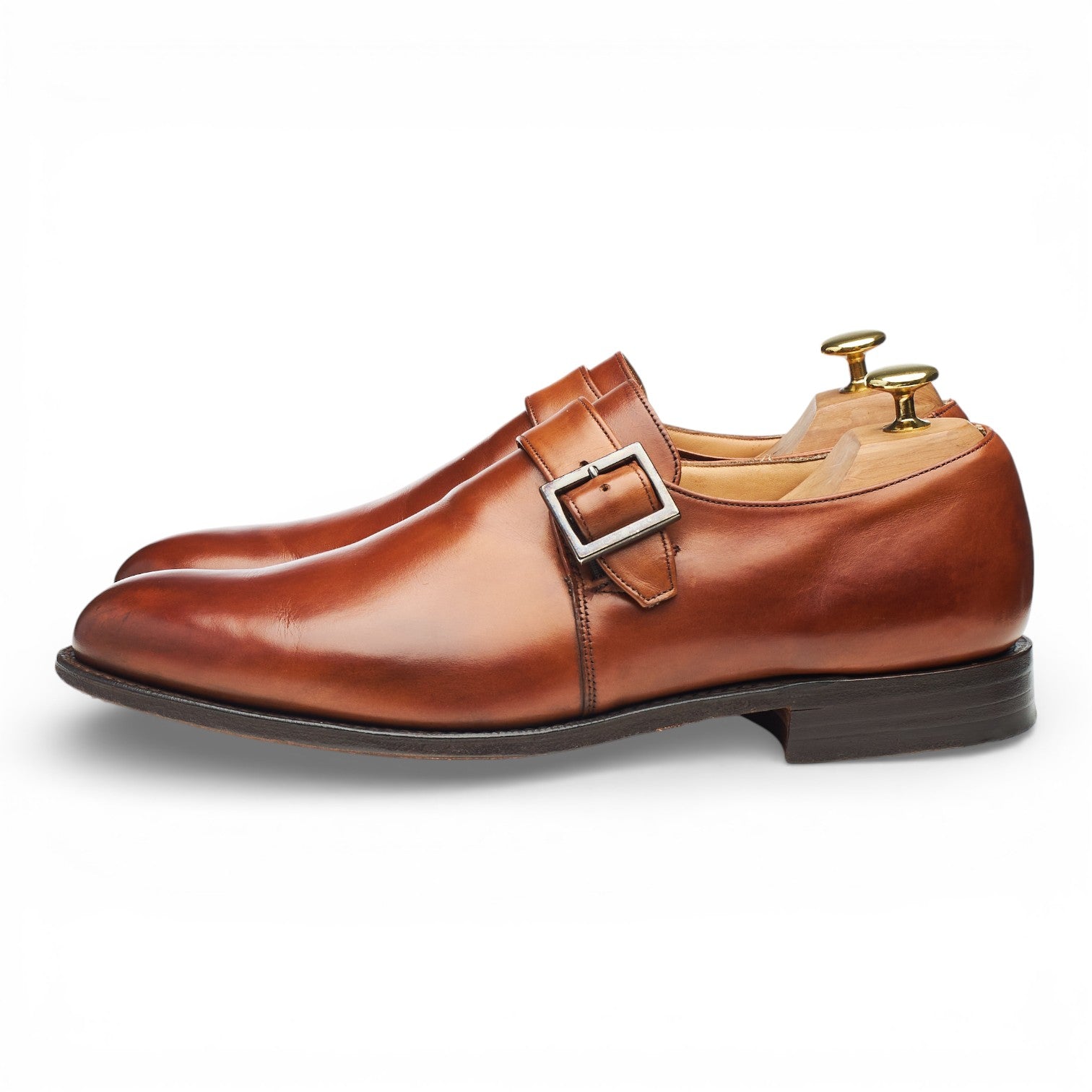 Church's Lisbon chaussures monk cuir marron UK 7,5