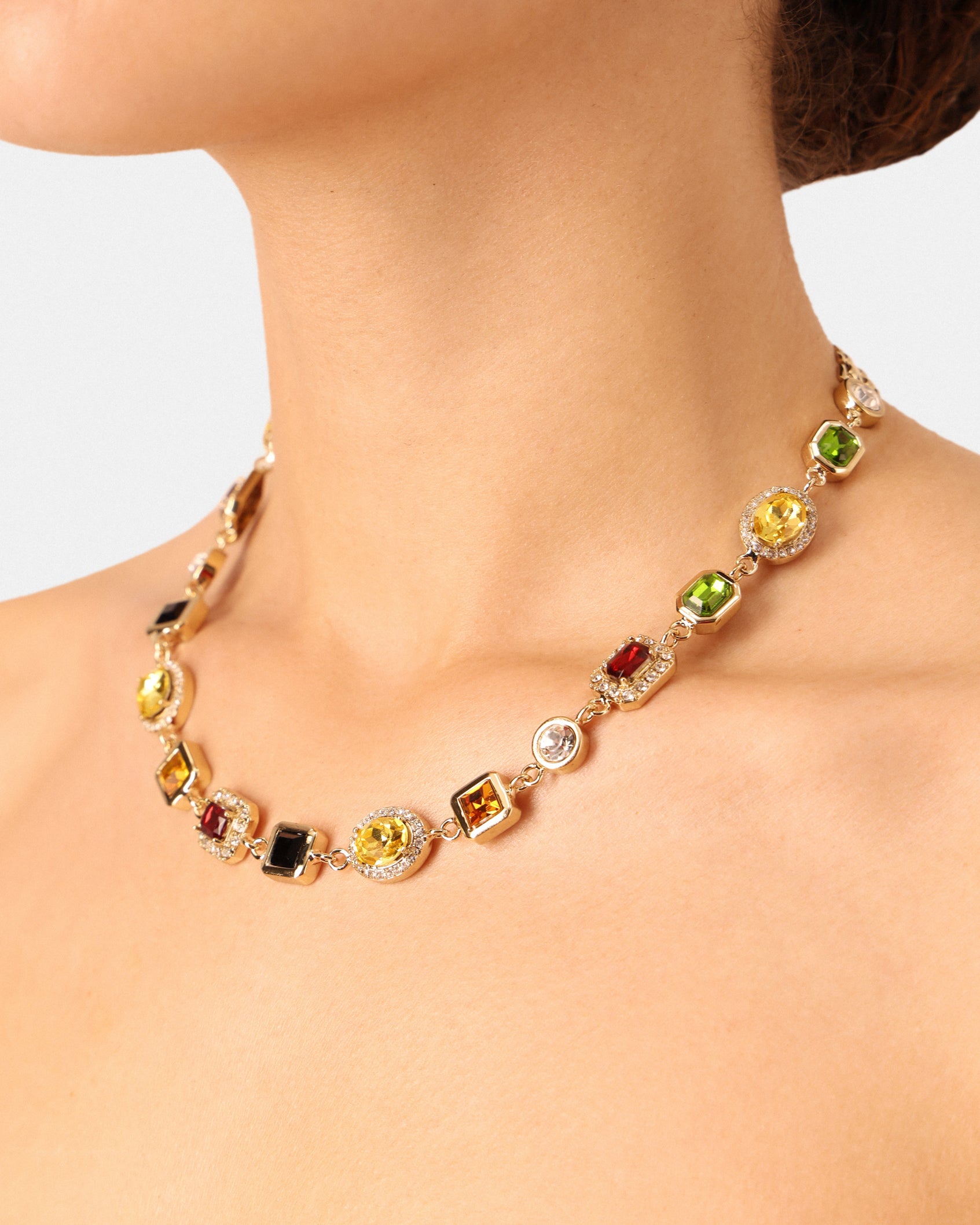 Nodaleto Gemma collier choker pierres multicolores