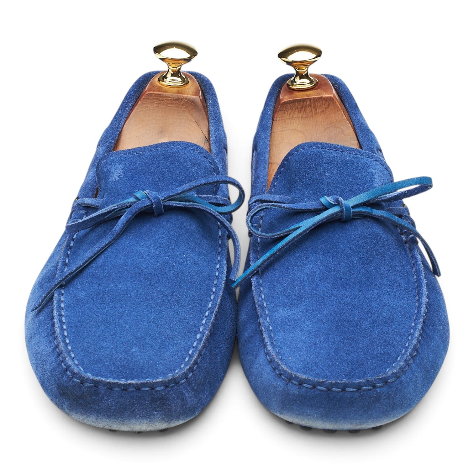Tod's Gommino mocassins driving daim bleu UK 8