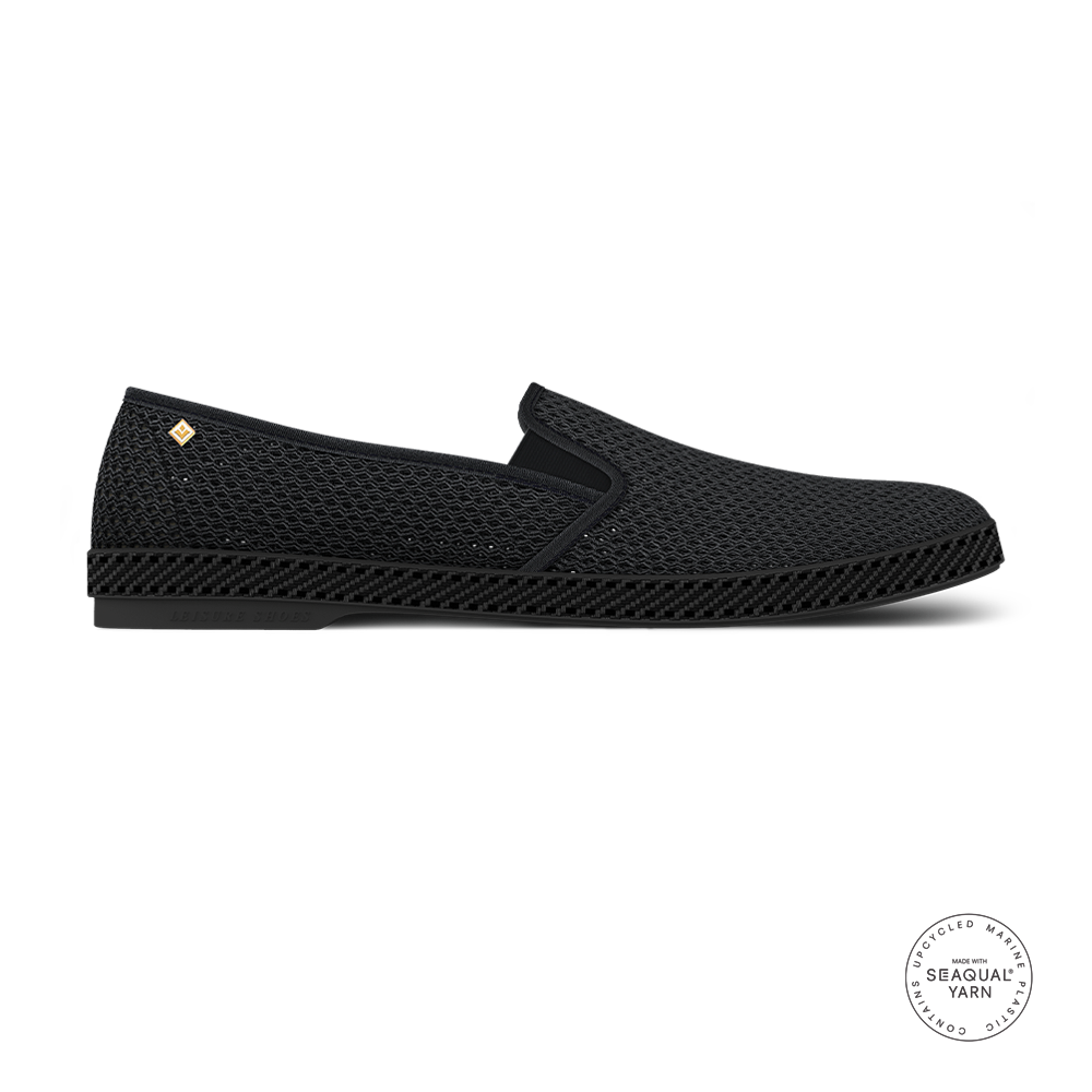 Rivieras Classic Filet Noir espadrilles coton noir
