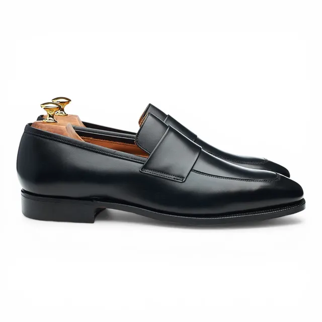 Richard James Walton mocassins cuir noir UK 10.5