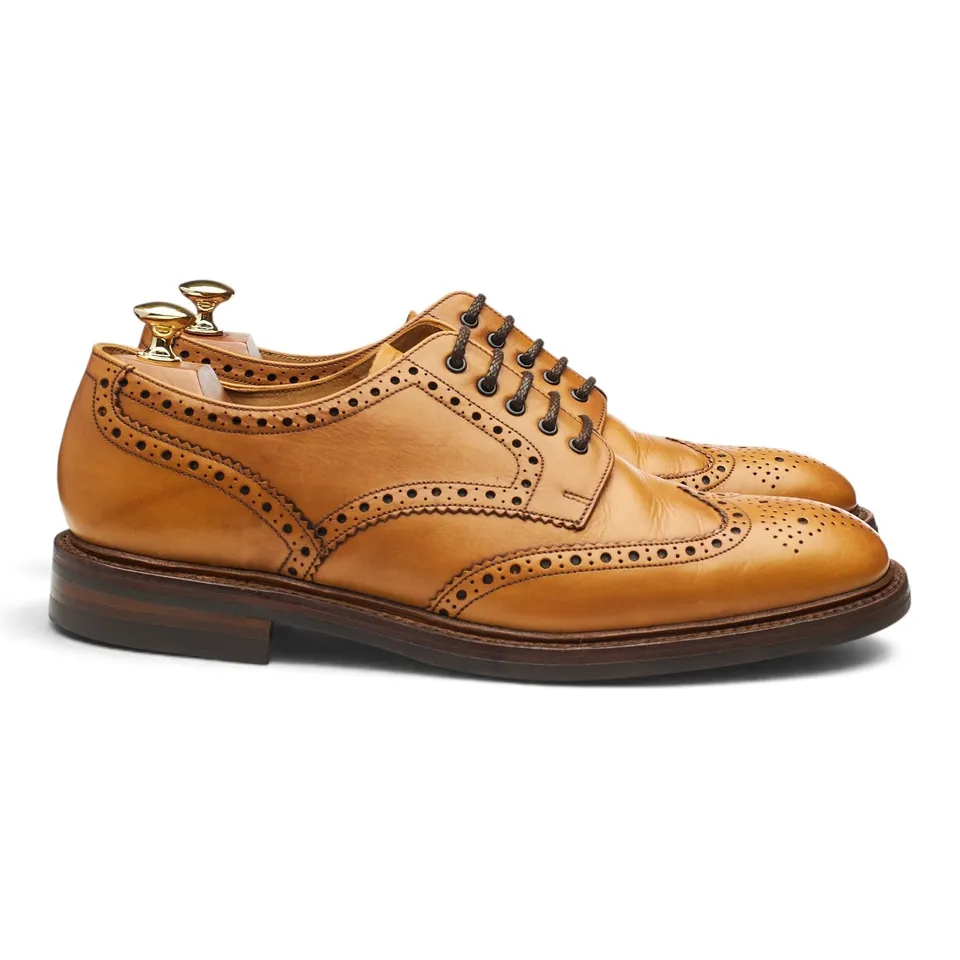 Loake 1880 Chester Derby Brogue Cuir Tan 9.5