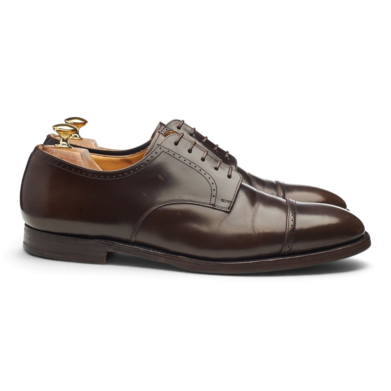 Church's derby brogues cuir marron foncé UK 10,5