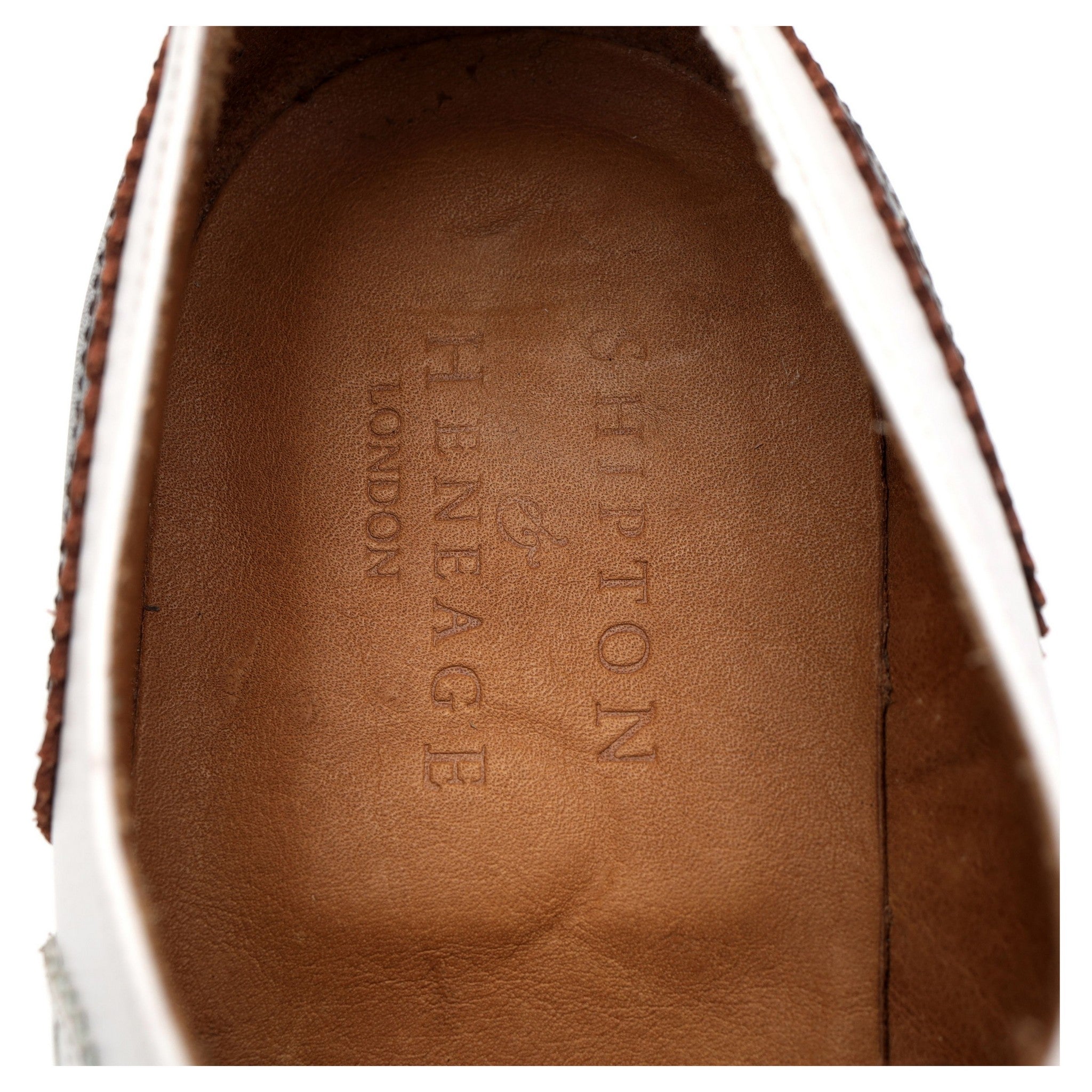 Shipton & Heneage Astaire richelieu cuir noir blanc 7.5