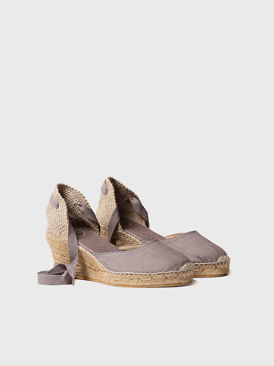 Toni Pons Calonge espadrilles compensées vegan taupe