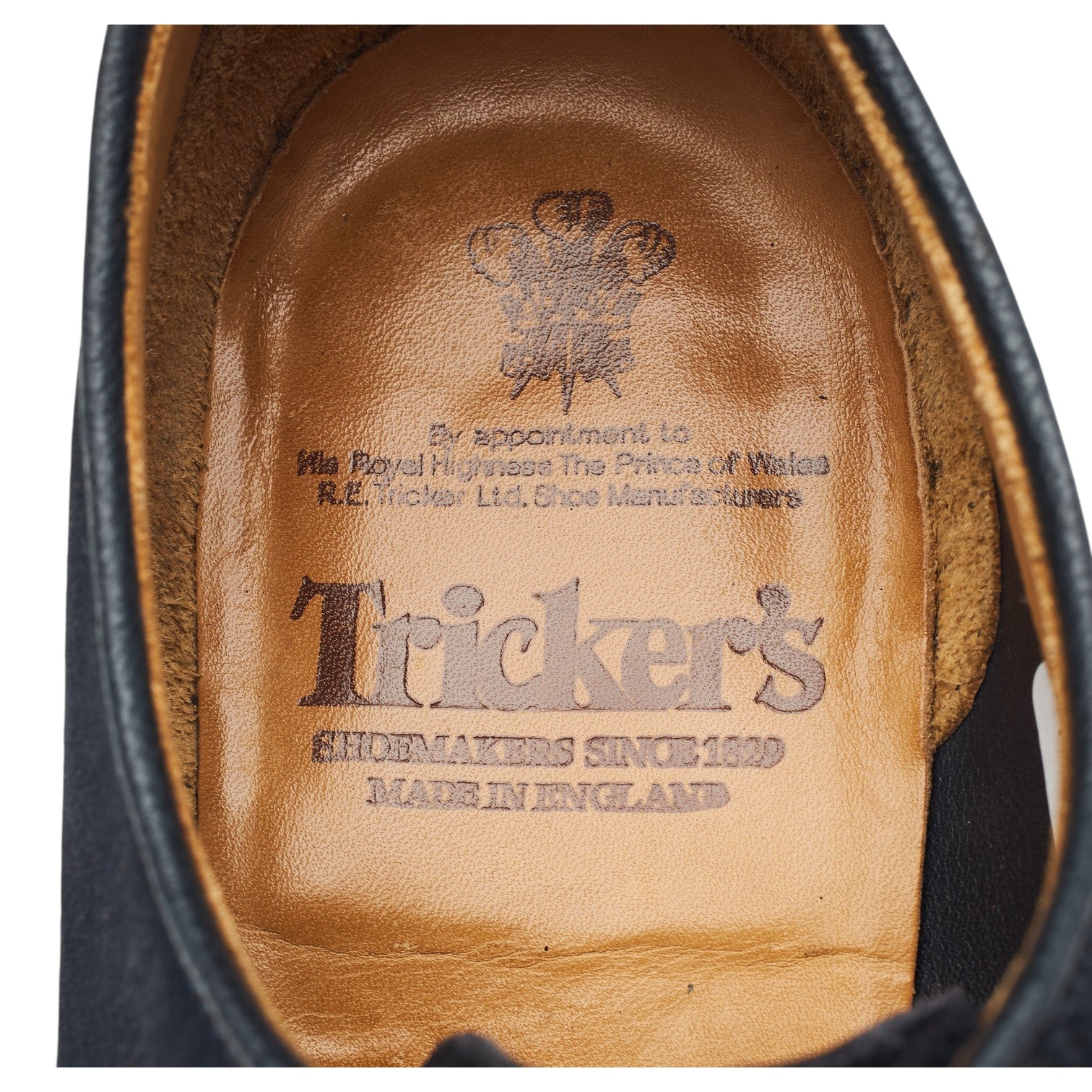 Tricker's Robert chaussures derby suède bleu UK 8.5