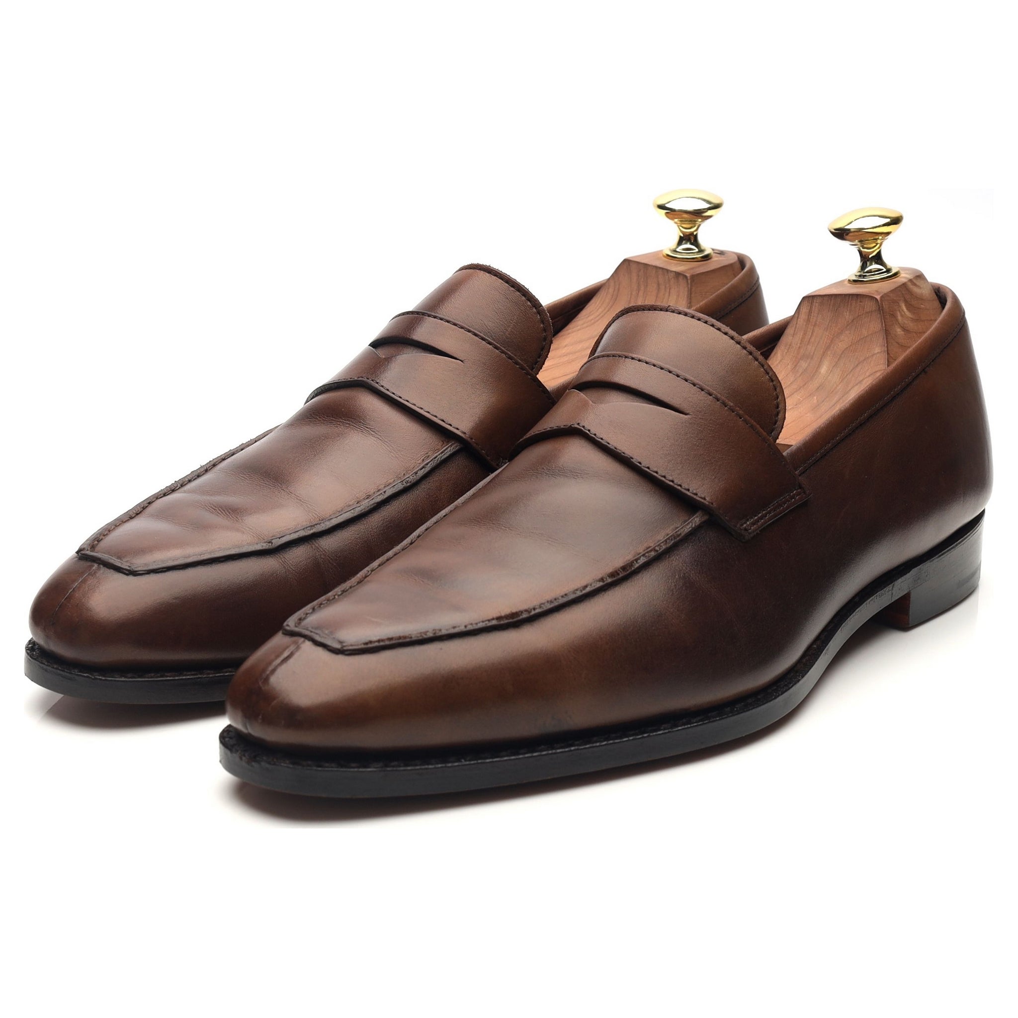 Crockett & Jones Bury mocassins cuir marron 7.5 UK