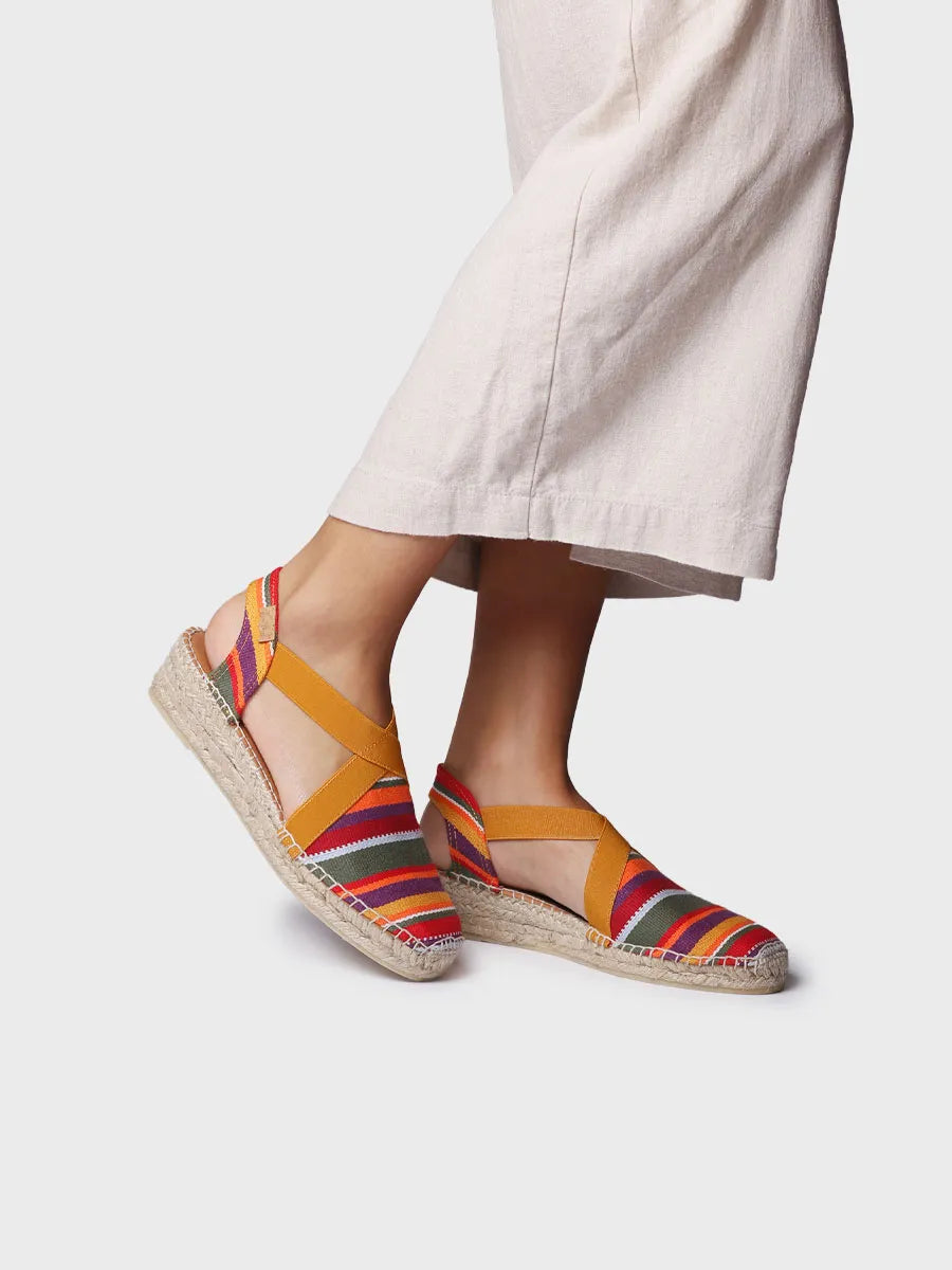 Toni Pons Vinaros espadrille coton raye vegan 3 cm