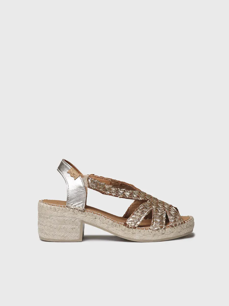 Toni Pons Doris espadrille métallisée brides 4 cm