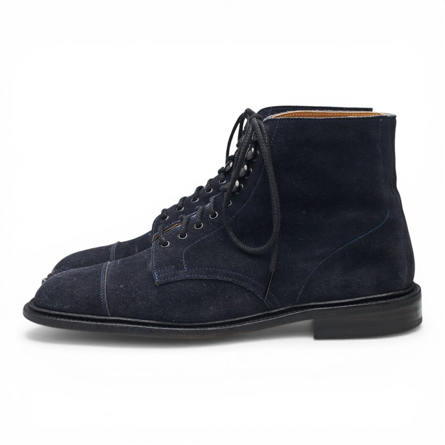 Tricker's Scott boots suède bleu marine UK 8