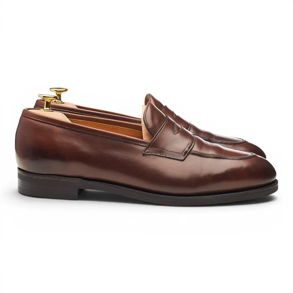 Edward Green Piccadilly mocassin cuir marron UK 8.5