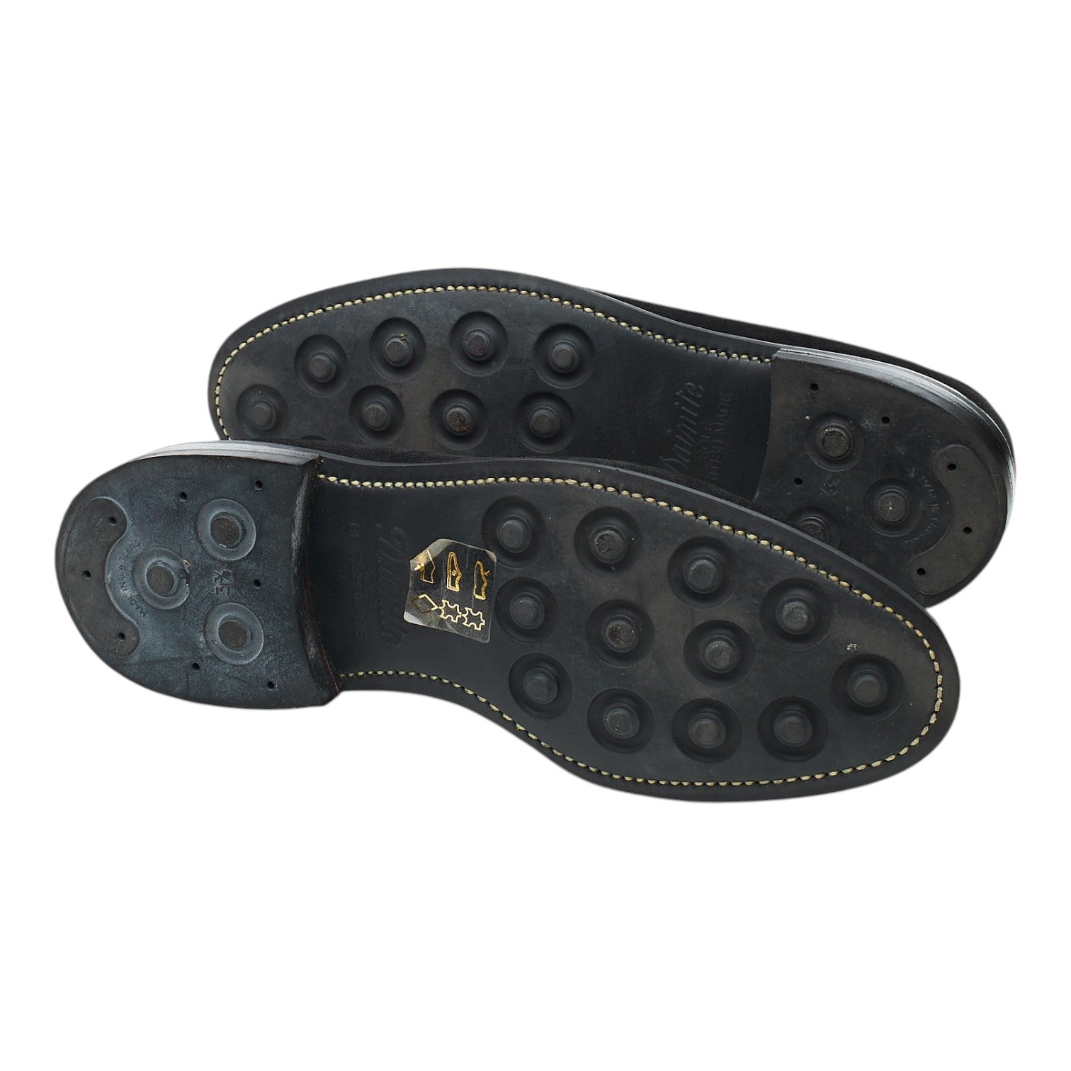 Clutch Cafe mocassins mors daim noir UK 7.5 semelle caoutchouc