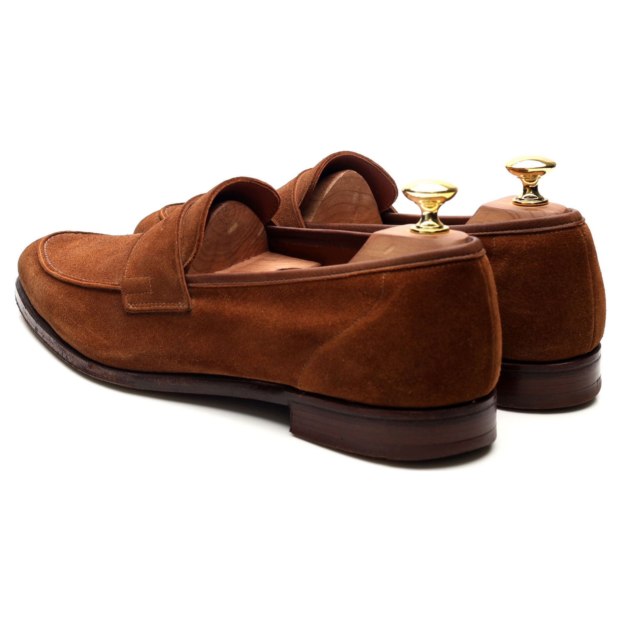 Crockett & Jones Cadogan mocassin suède tabac 8 E
