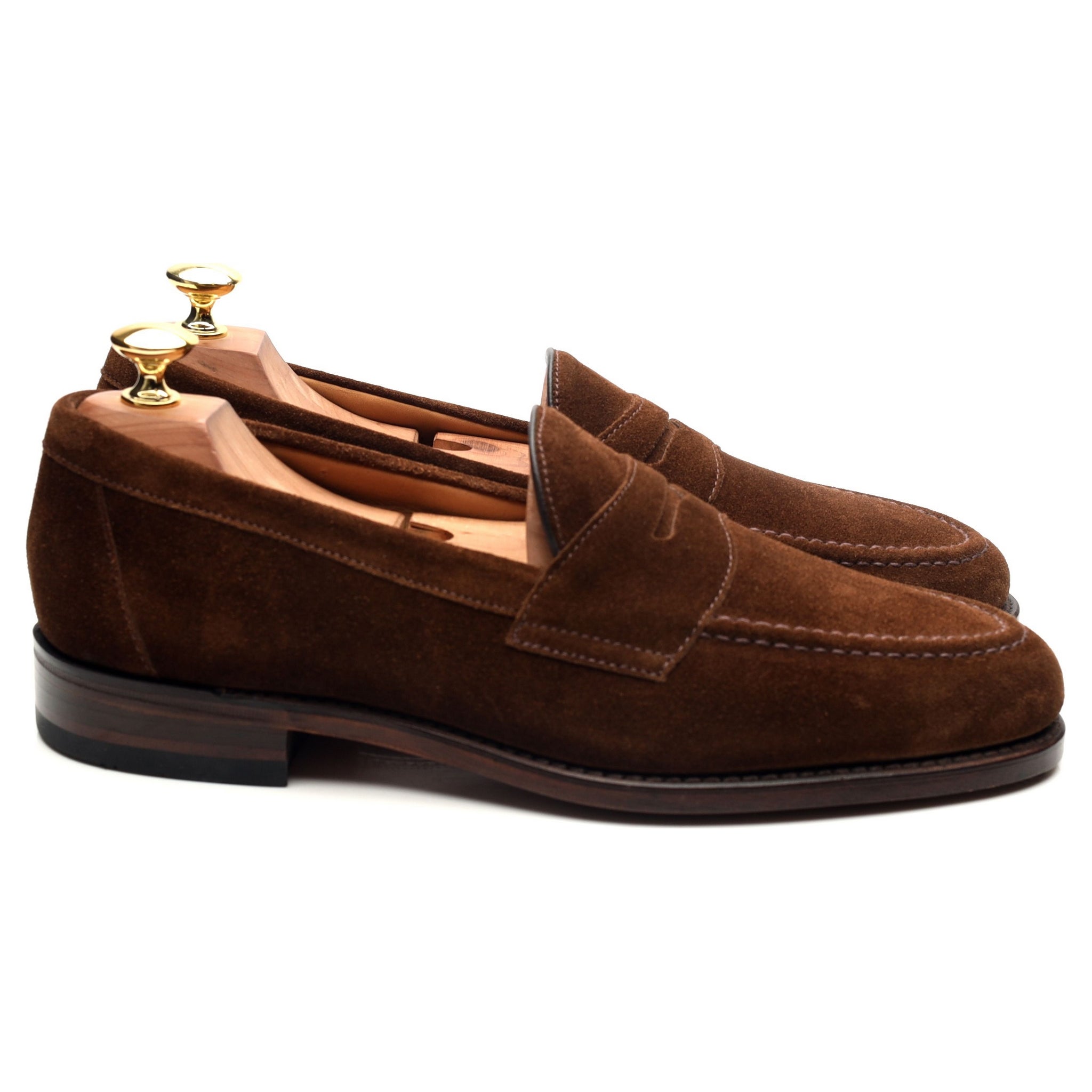 Loake Imperial mocassin daim marron UK 8