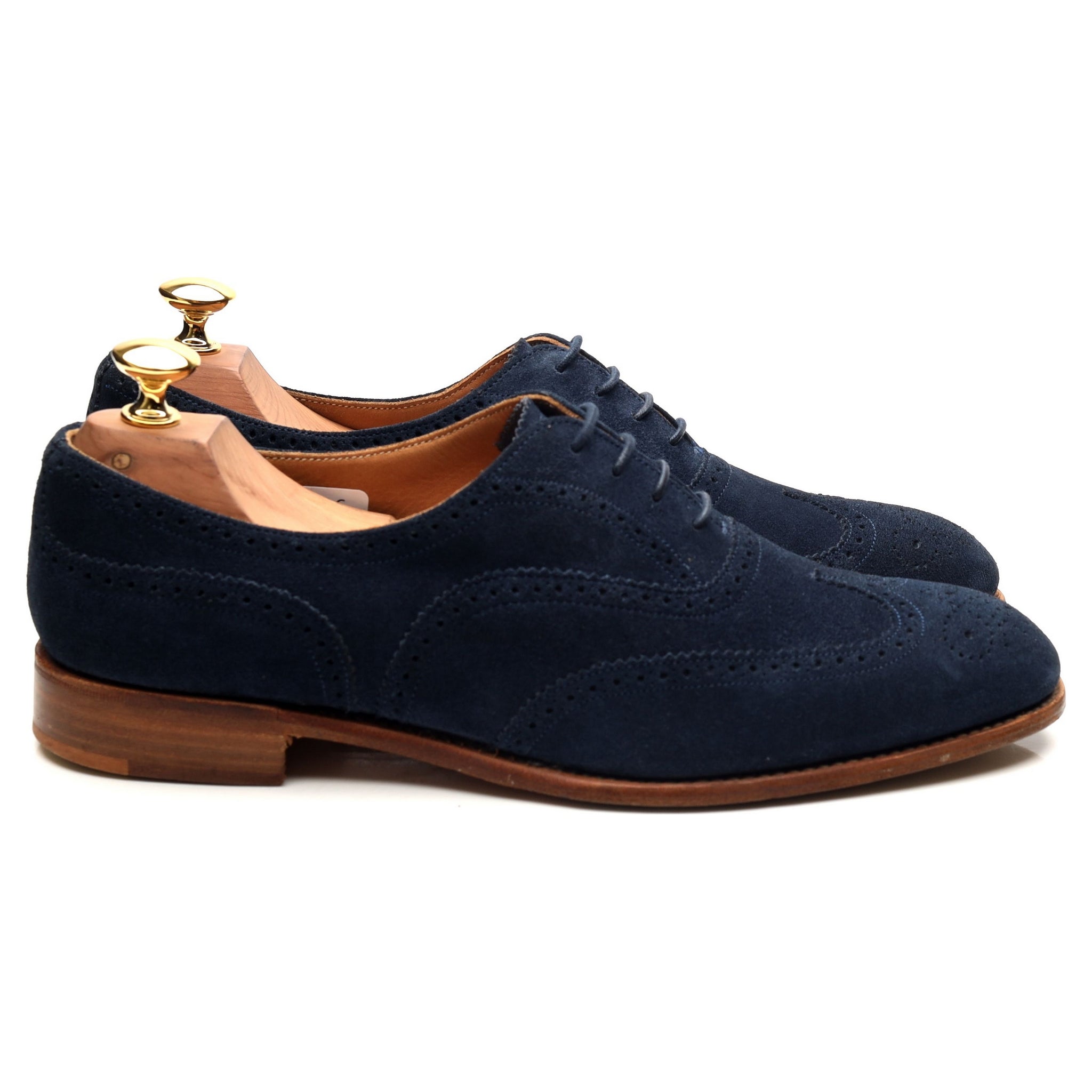 Cheaney Maisie brogues suède bleu femme UK 7
