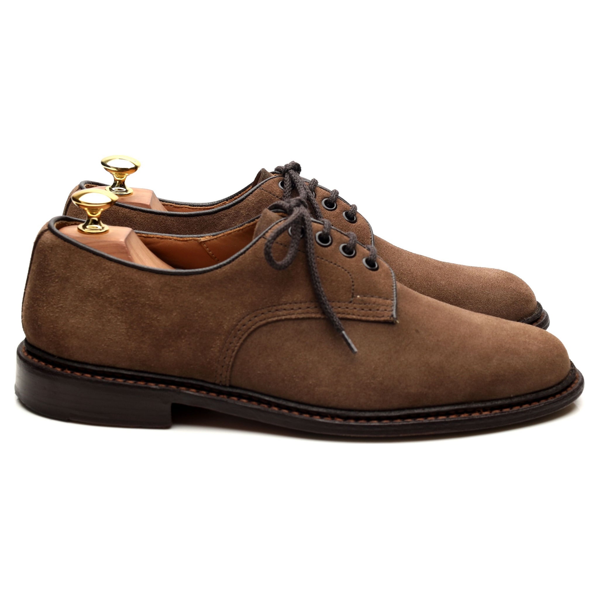 Tricker's Daniel derby daim marron clair UK 8