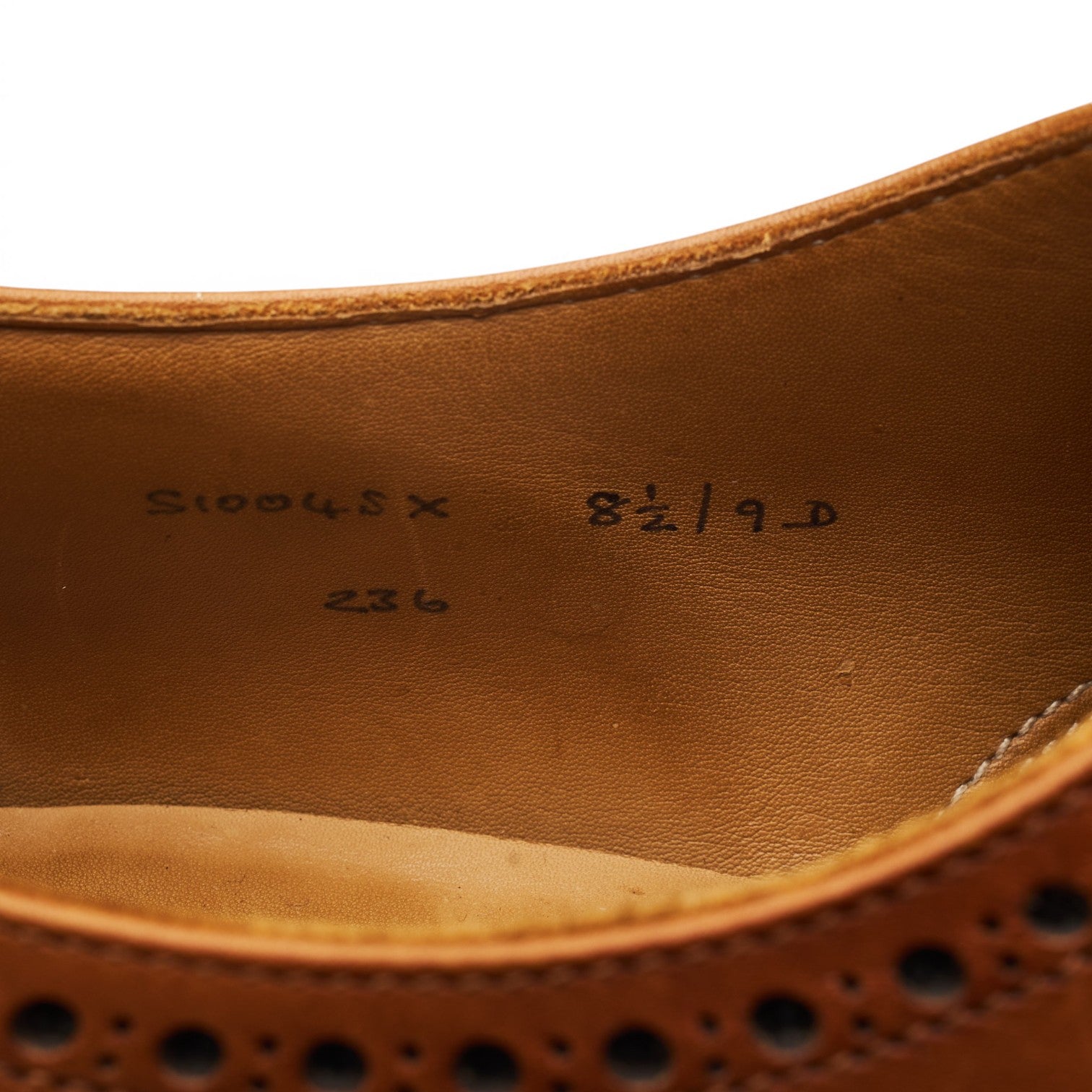 Poulson Skone Richelieu Brogues Cuir Marron UK 8.5