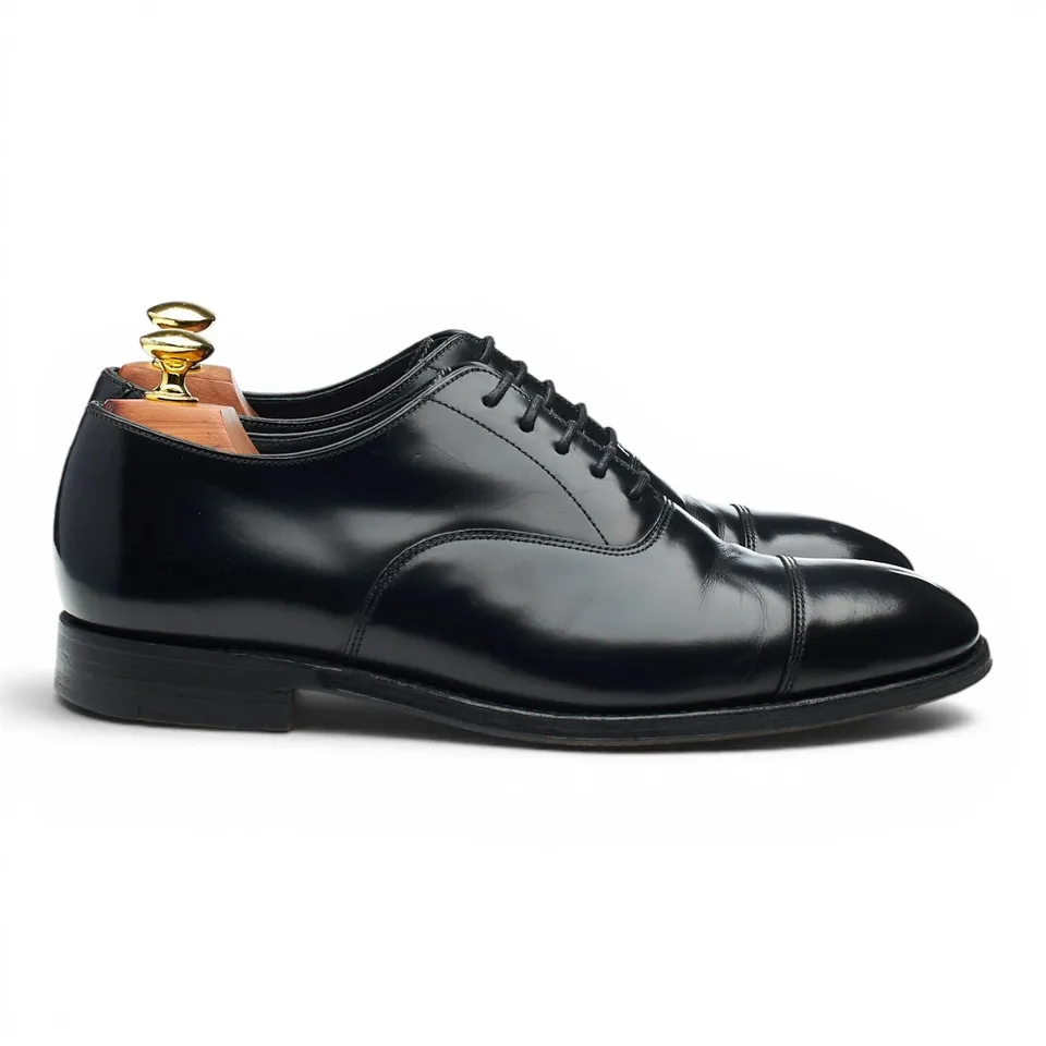 Herring Knightsbridge oxford cuir noir 7.5 bout droit