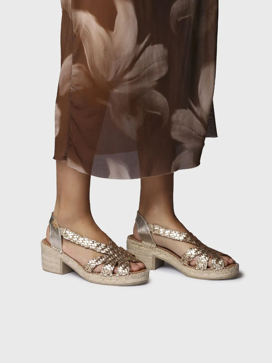 Toni Pons Doris espadrille métallisée brides 4 cm
