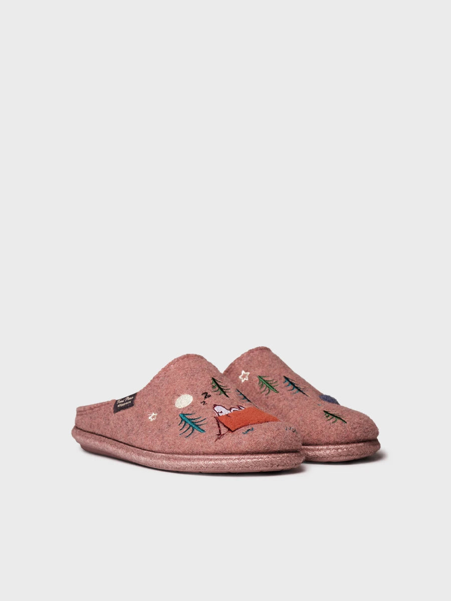 Toni Pons Snoopy chaussons femme feutre motif