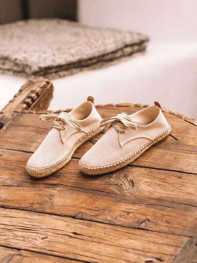 Toni Pons Dixon espadrille homme écru coton et jute