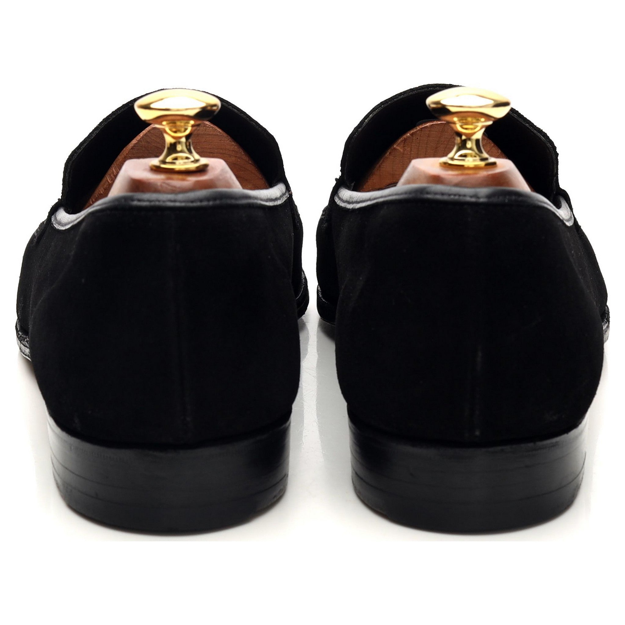 New & Lingwood Eton mocassins suède noir UK 9.5