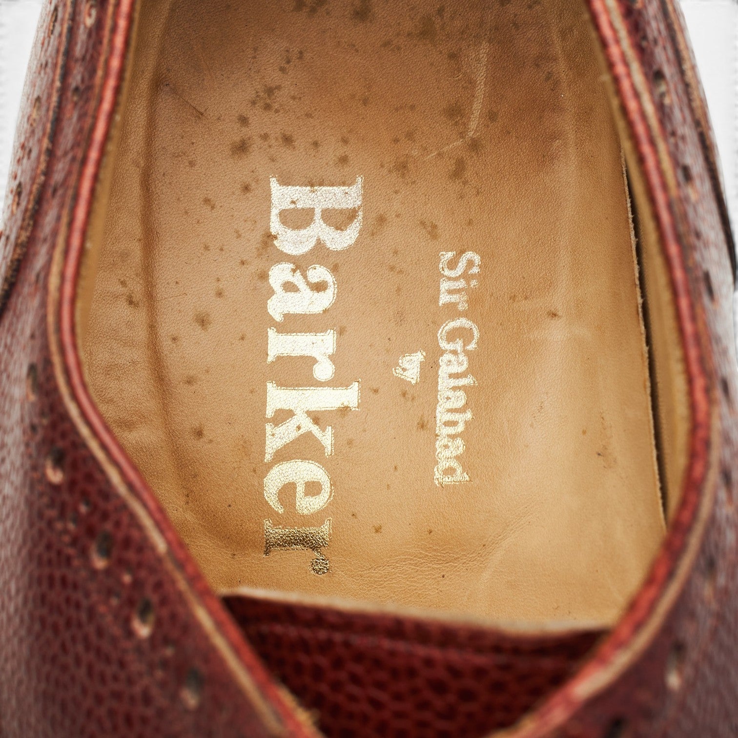 Barker Richelieu Brogues Cuir Grainé Marron UK 9