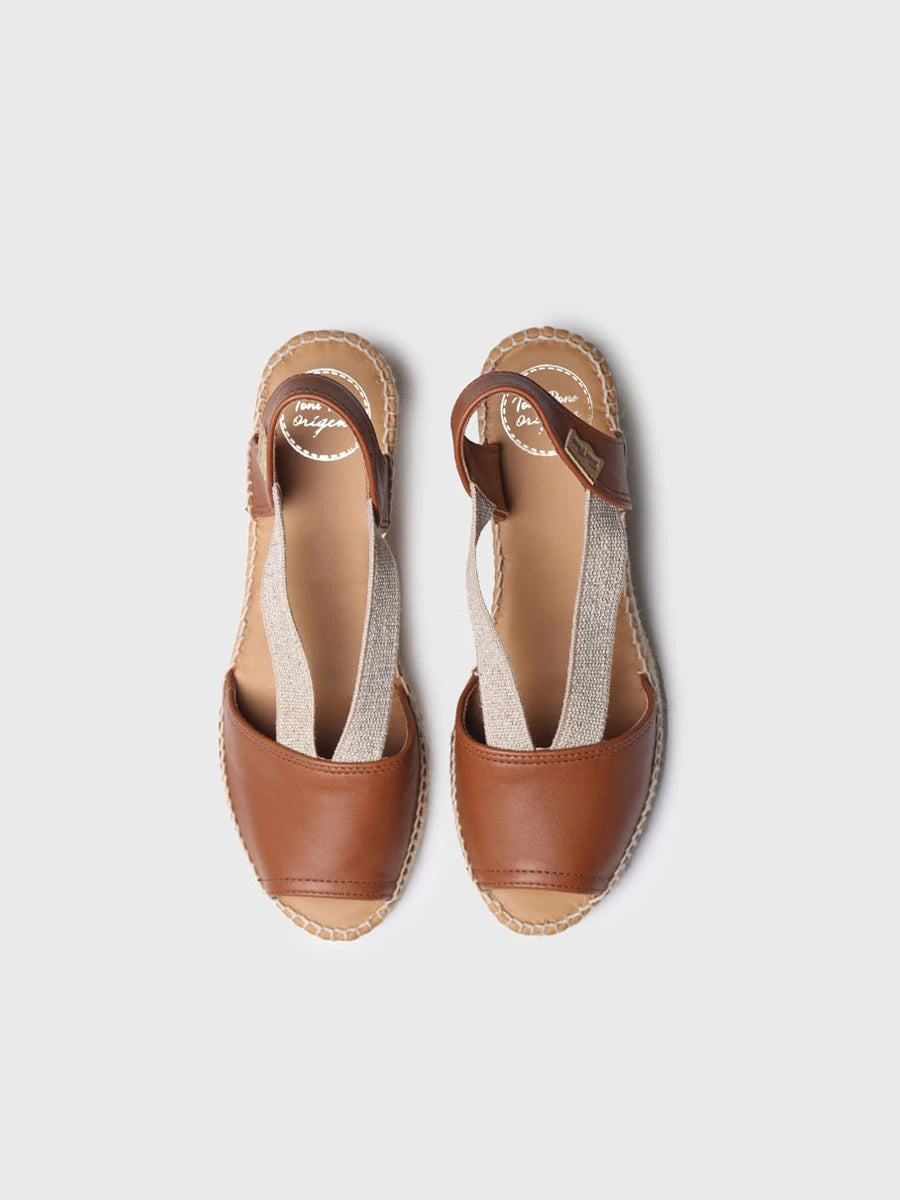 Toni Pons Teide-P espadrille cuir compensée 6 cm
