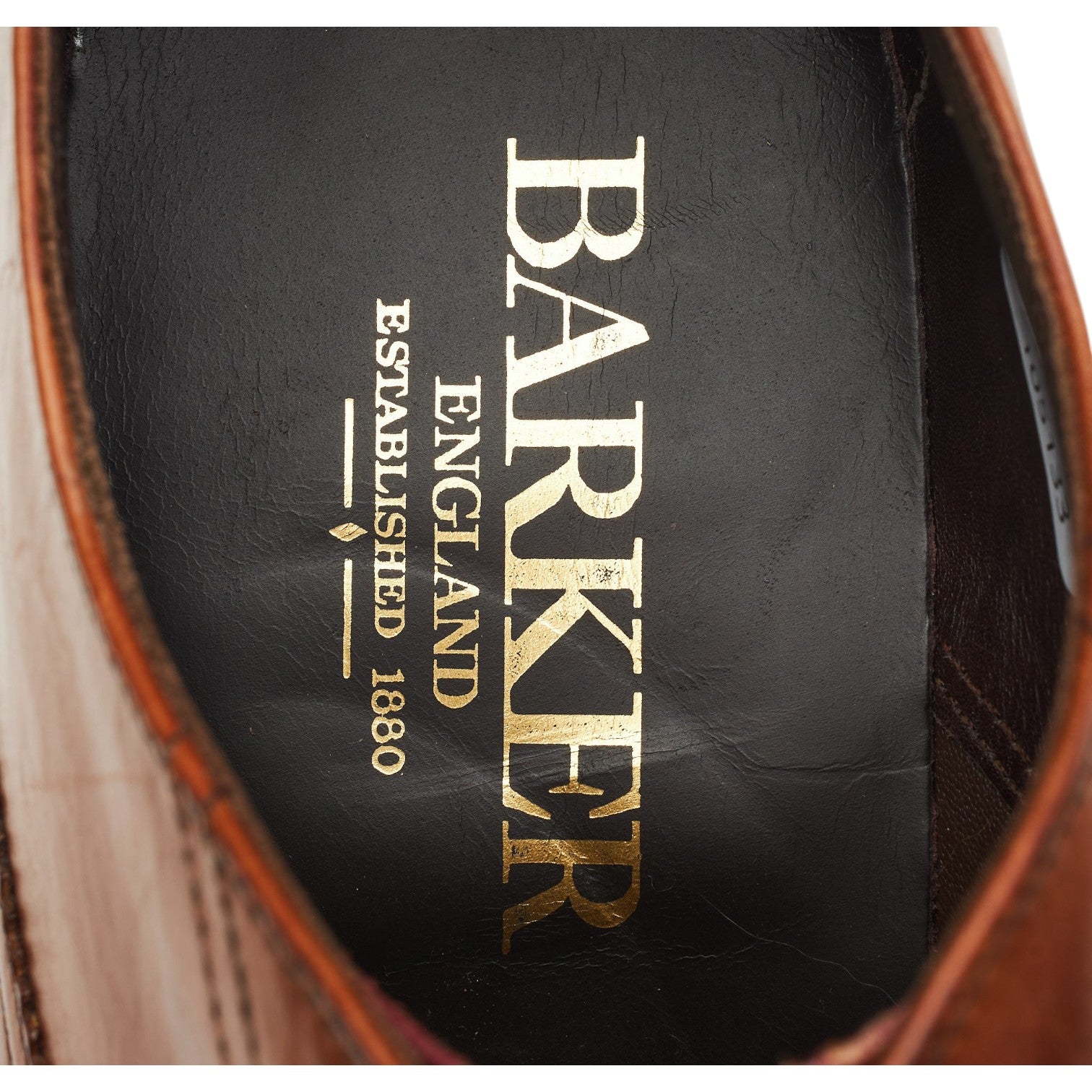 Barker 3680MU01 Richelieu Cuir Marron Clair UK 8 Bout Droit