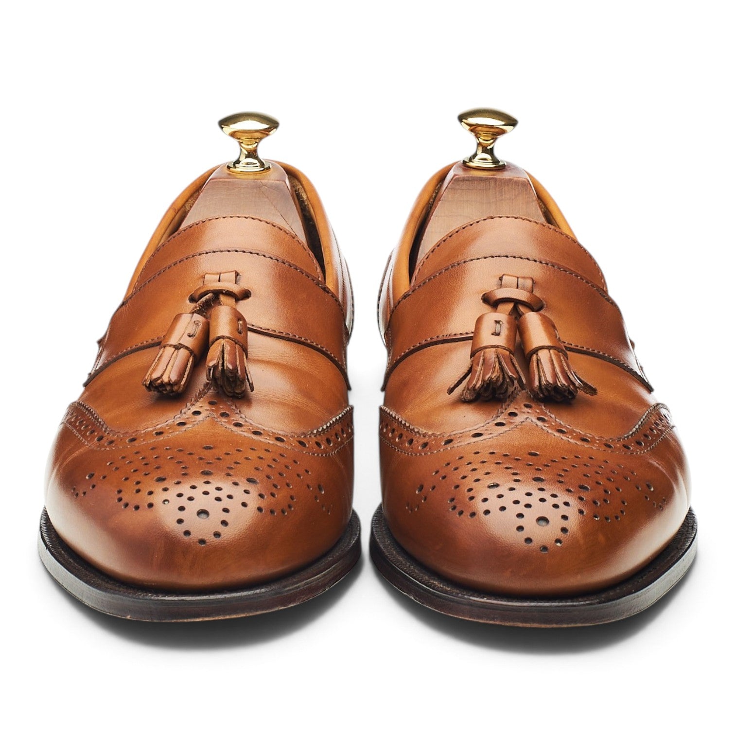 Alfred Sargent Sandringham mocassins pompons marron 9 UK