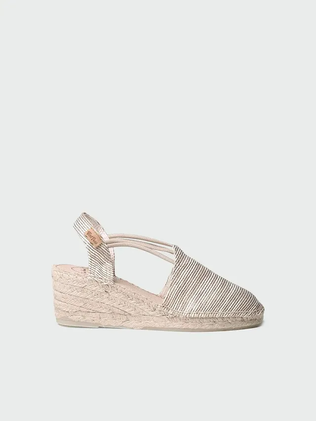 Toni Pons Tania-ZR espadrilles compensées toile beige
