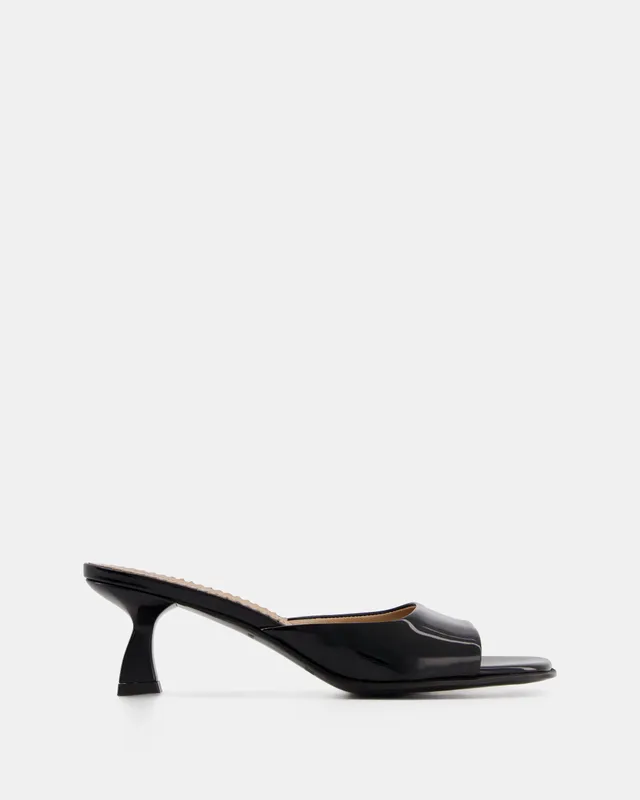 Nodaleto Dona Reese mules noir verni talon 5 cm