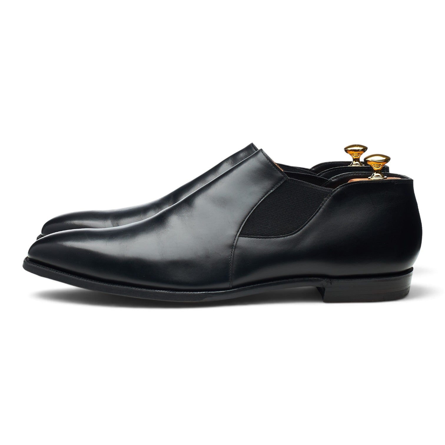 George Cleverley Lazyman mocassin cuir noir pointure 12