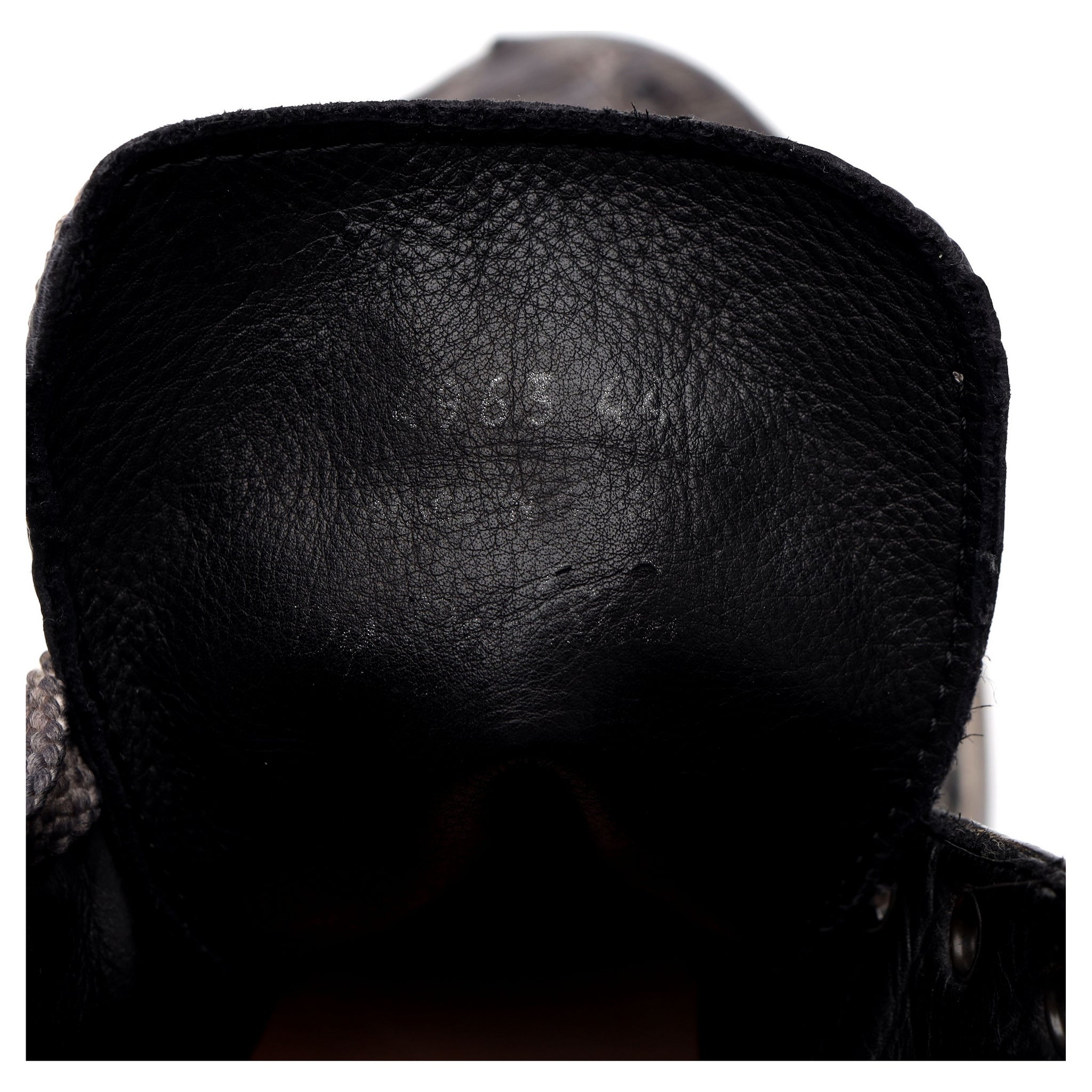 Cabasso basket montante cuir autruche grise UK 10