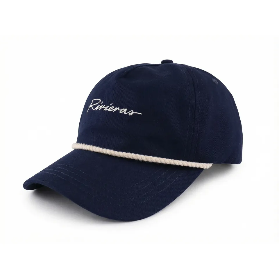 Rivieras Corde casquette bleue taille unique coton
