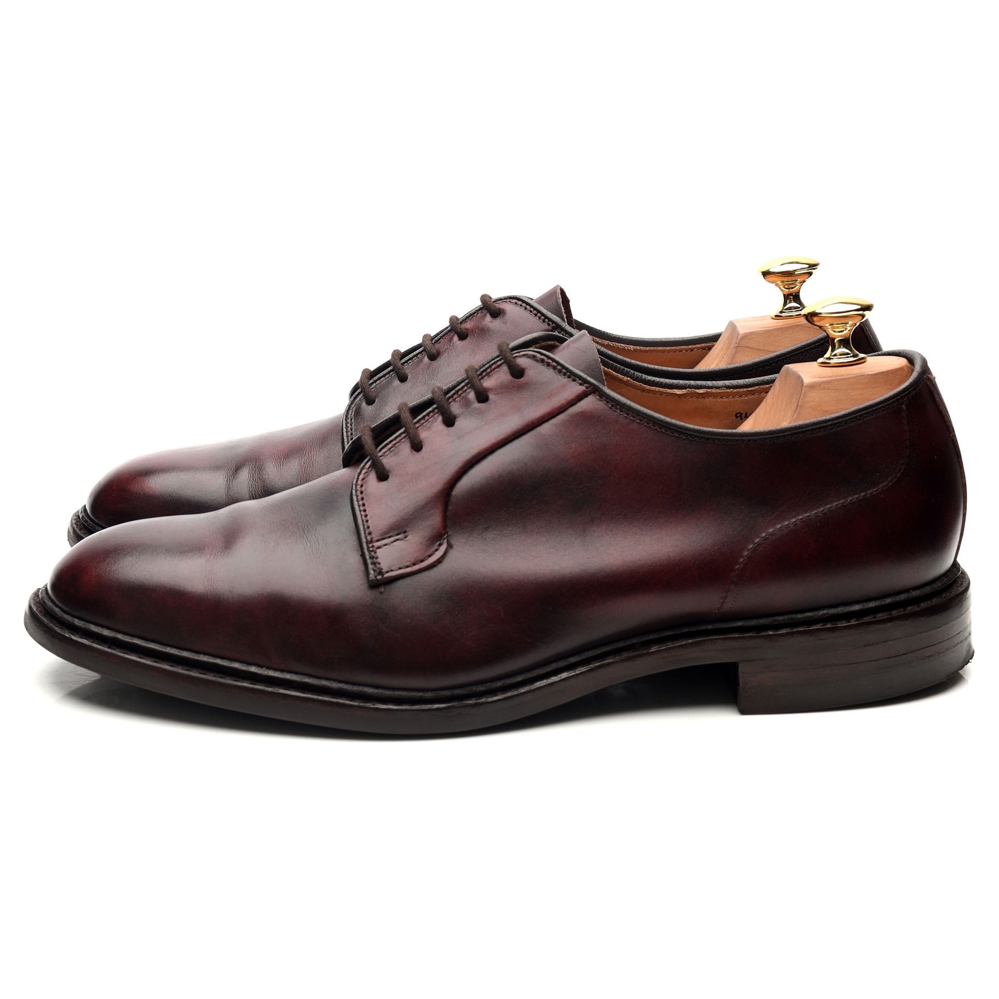 Trickers Robert derby cuir bordeaux UK 10
