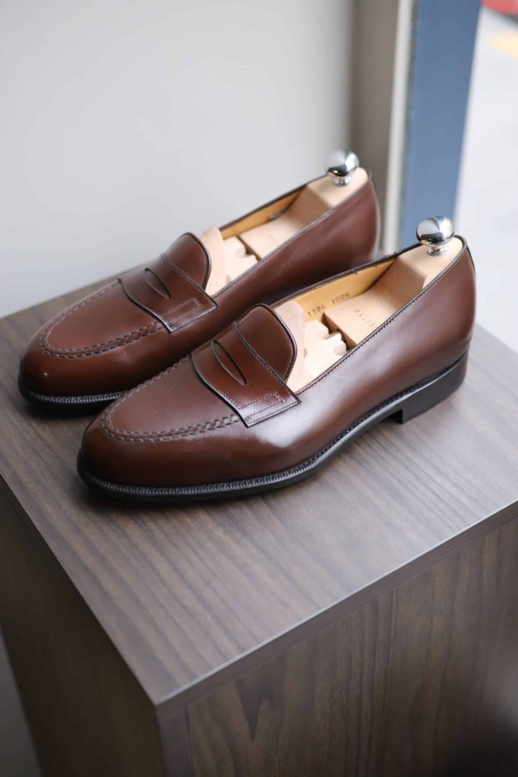 Malfroid Newport mocassin cuir box semelle cuir