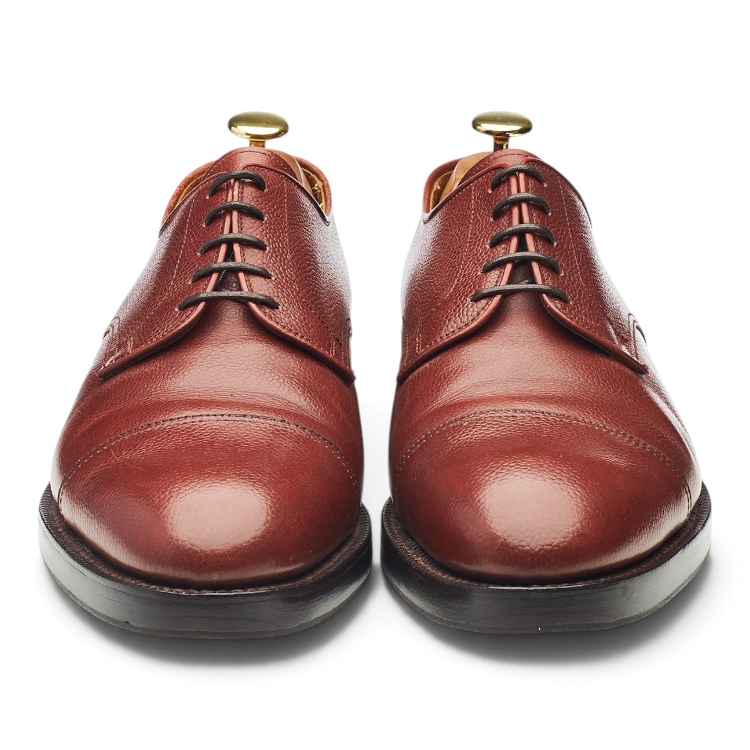 Cordings Lingfield derby cuir grainé marron UK 8 gomme