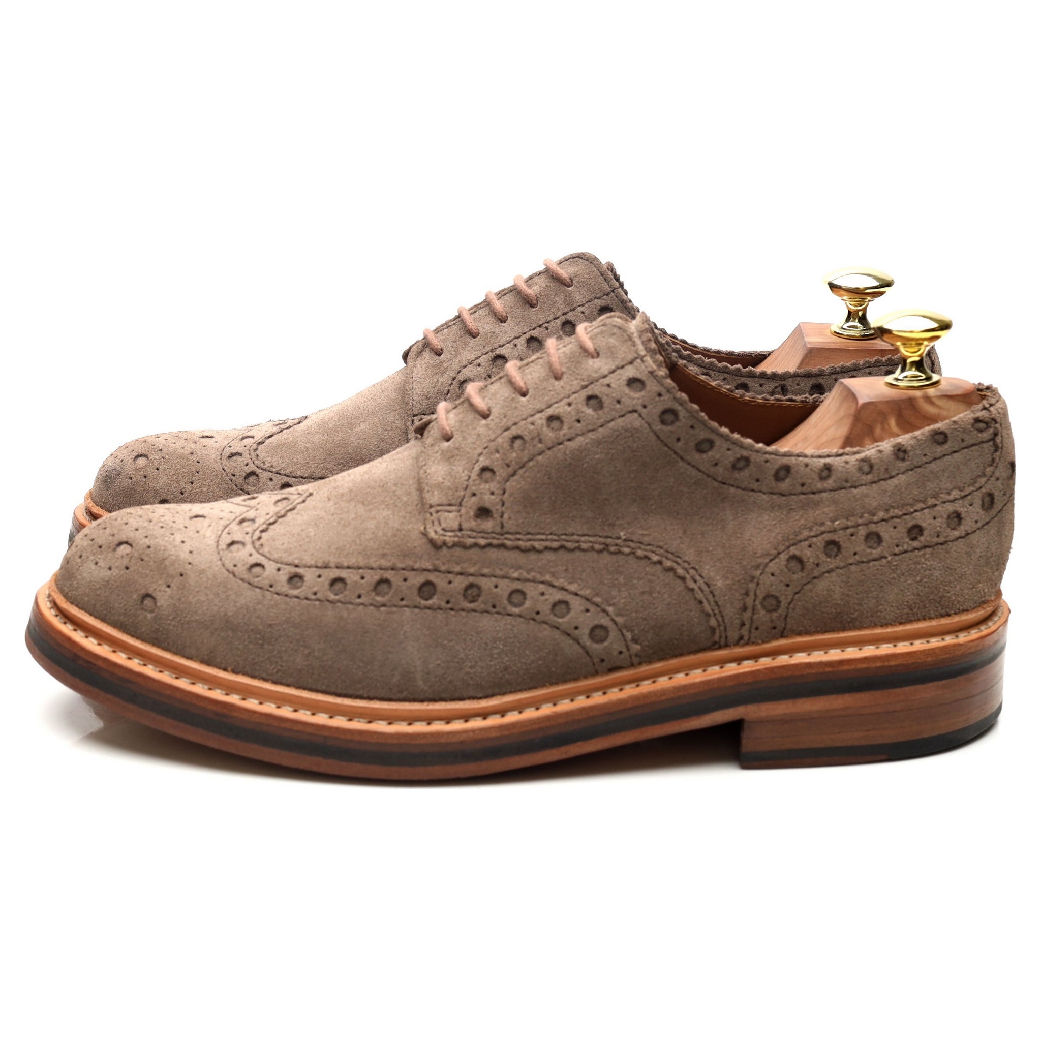 Grenson Archie brogue daim marron clair UK 7,5