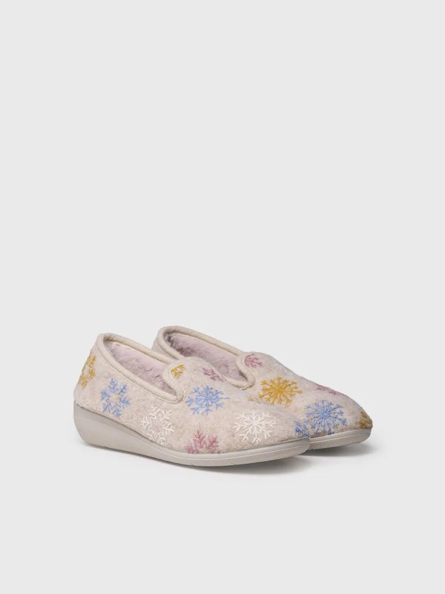Toni Pons Carme-CP chaussons femme écru fourrés