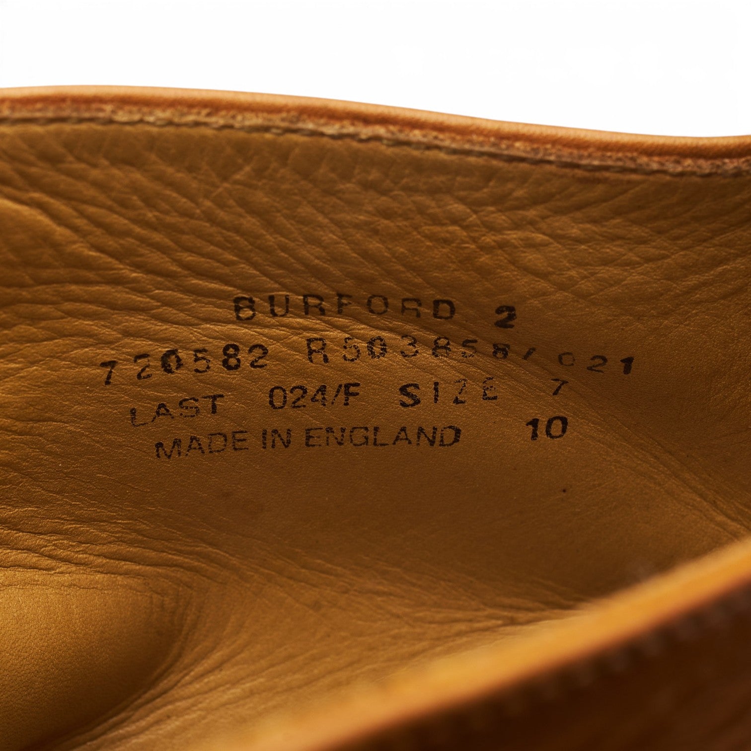 Loake 1880 Burford 2 boots brogue cuir marron UK 7