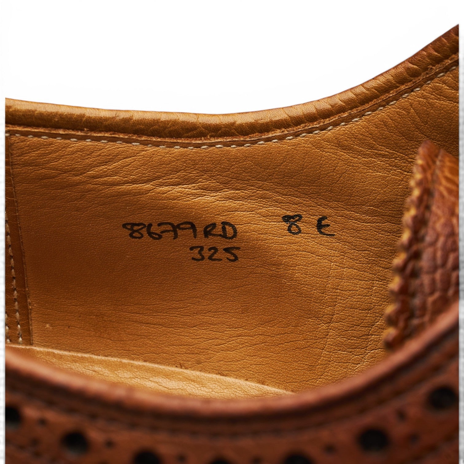 Holland & Holland derby brogue grain marron UK 8