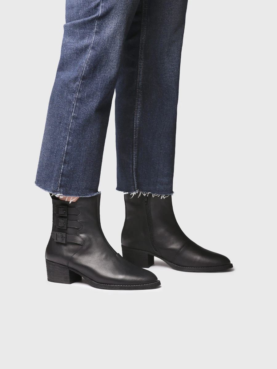 Toni Pons Palencia-P bottine cuir boucles talon 4 cm