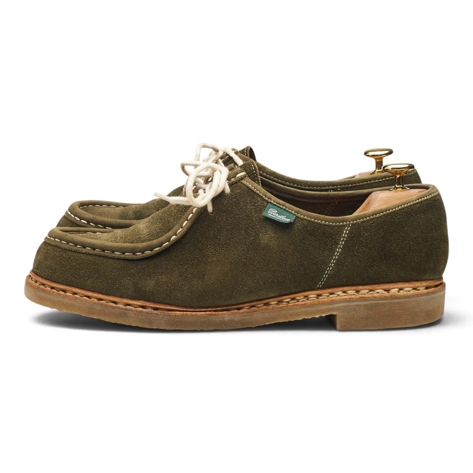 Paraboot Michael derby suède vert UK 9