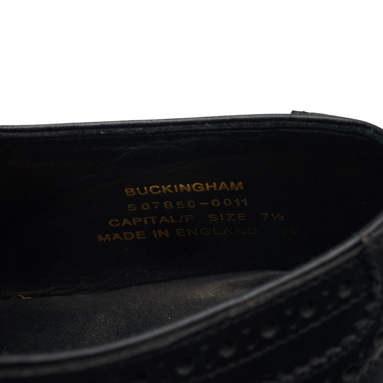 Loake 1880 Buckingham richelieu cuir noir UK 7.5