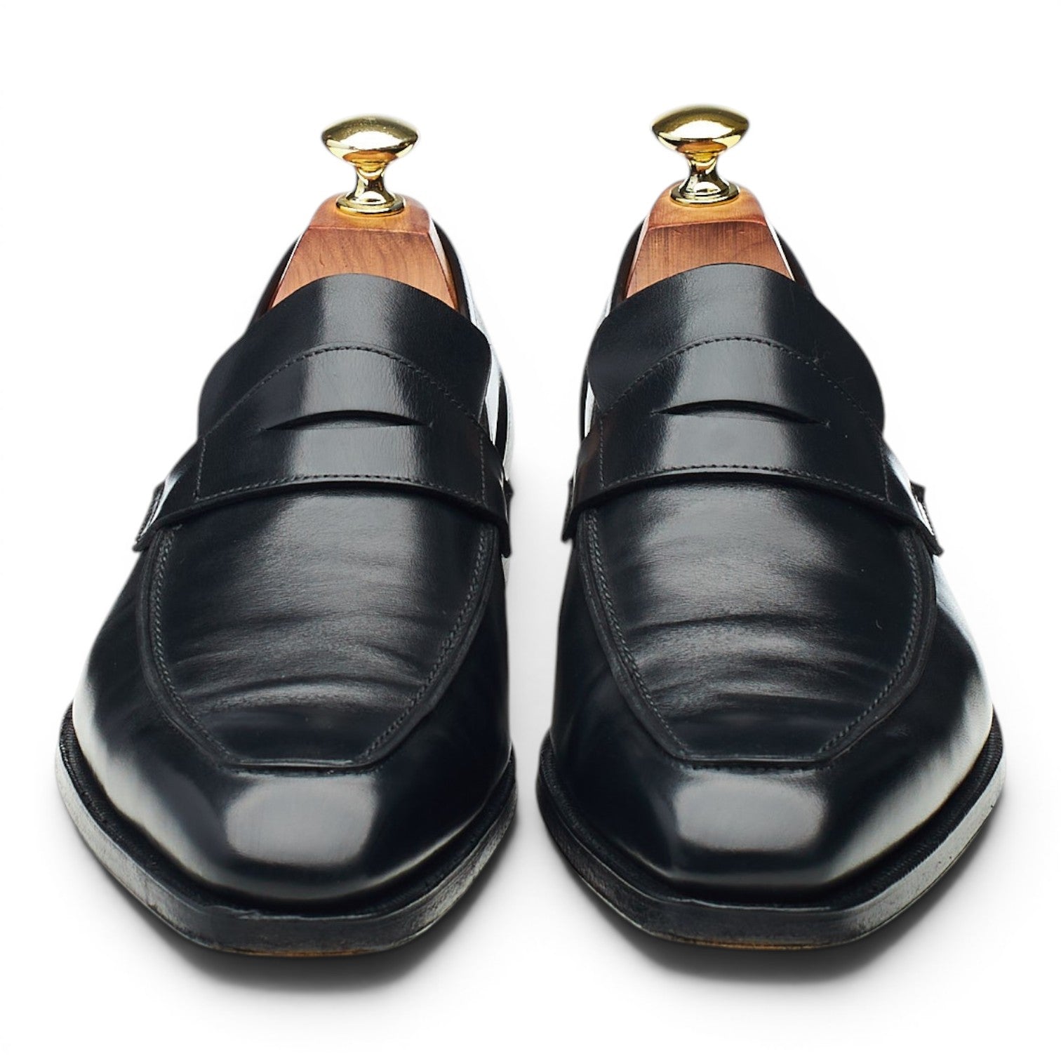 George Cleverley George mocassins cuir noir UK 7 E