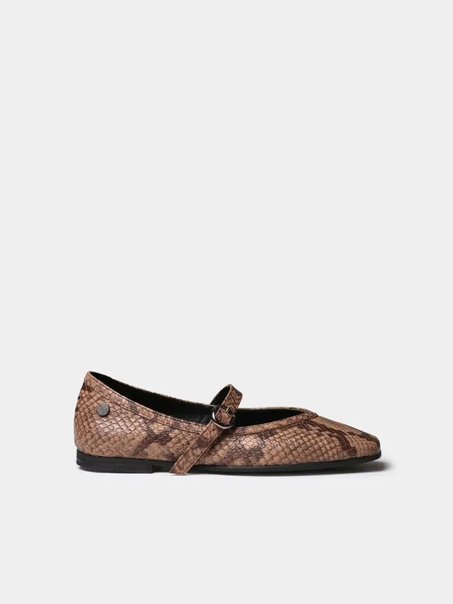 Toni Pons Marian-PI babies cuir effet serpent plates