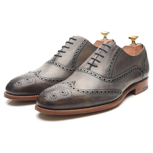Barker Valiant brogues gris UK 9 cuir