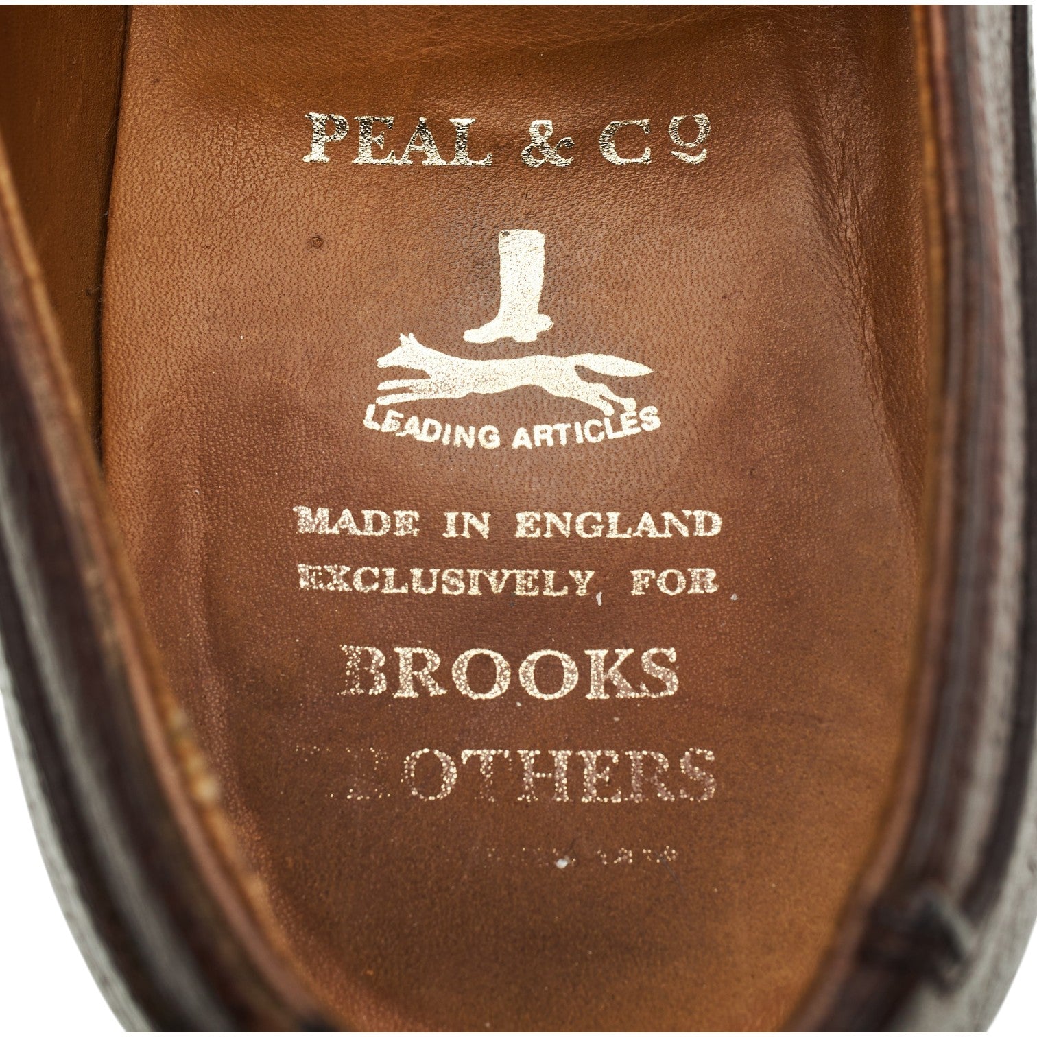Peal & Co derby grain cuir marron UK 8,5