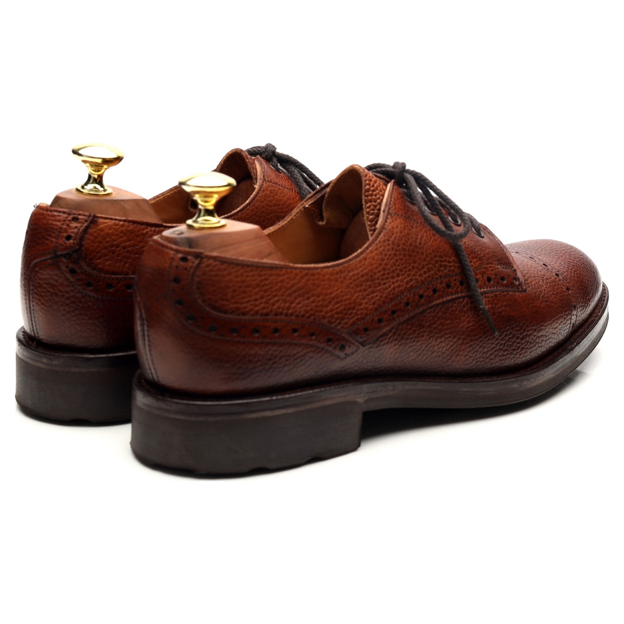 Holland & Holland derby cuir grainé marron 8 UK